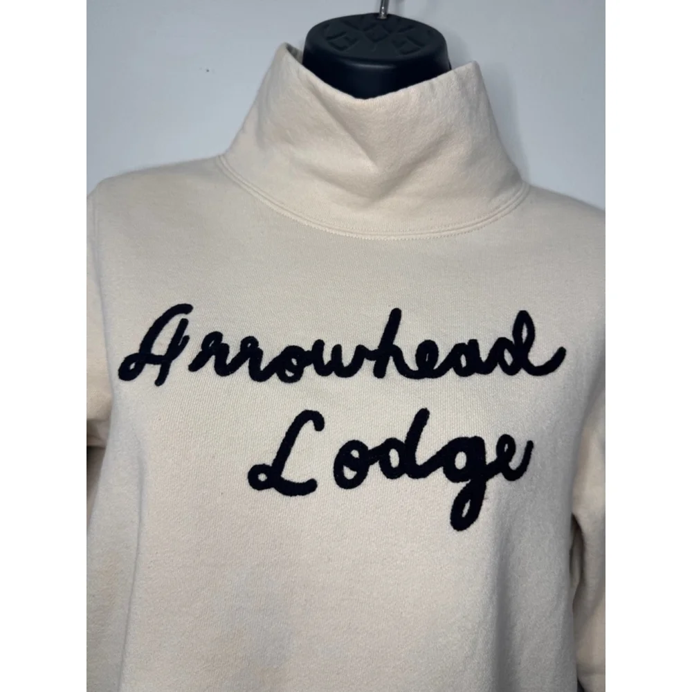 Women's Madewell Sweatshirt Size S Beige Arrowhead Lodge - Picture 2 of 8